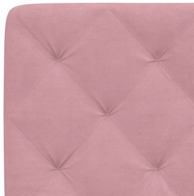 vidaXL Κρεβάτι με Στρώμα Ροζ 160x200 εκ. Βελούδινο