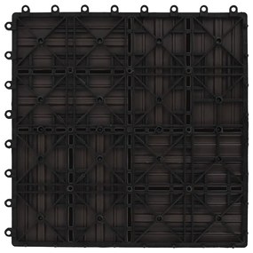 vidaXL Πλακάκια Deck 11 τεμ. Σκούρο Καφέ 30 x 30 εκ. 1 μ² από WPC