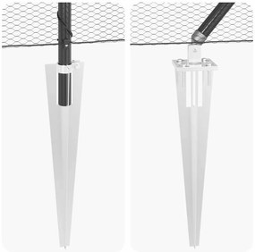 vidaXL Στύλος Περιφράξεων Γκρι 50 x 0,8 μ (13 mm πλέγμα)