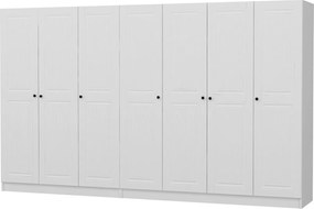 Επταφυλλη Ντουλαπα Λευκο KALEO MEBRAN 52x270x206