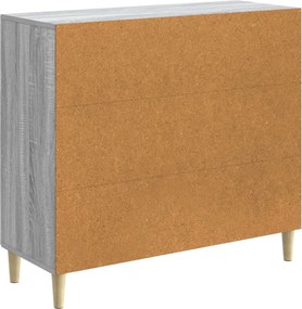 vidaXL Πλαϊνό γραφείο Γκρι Sonoma 89 x 34,5 x 80 εκ Επεξεργασμένο Ξύλο