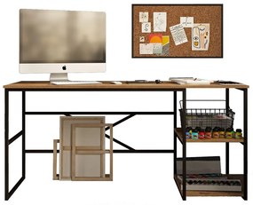 Γραφείο 956LCS1122 160x60x75cm Black-Pine