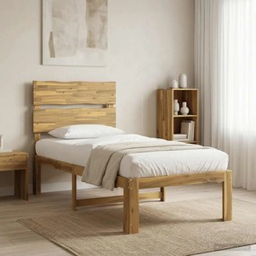 vidaXL Μονό Κρεβάτι με Κεφαλάρι ROSTOCK Λευκό 90 x 200 cm