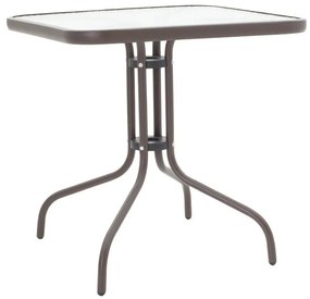 Tραπεζαρία Obbi-Watson σετ 5τεμ καφέ μέταλλο-pe rattan 80x80x70εκ 80x80x70 εκ.
