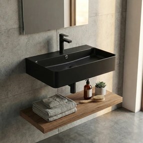 Tema Strata 60 Black Matt 61x42 - Επιτραπέζιος &amp; Επιτοίχιος Νιπτήρας