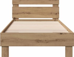 vidaXL Σκελετός Κρεβατιού Artisan Δρυς 80 x 200 cm Επεξεργασμένο Ξύλο