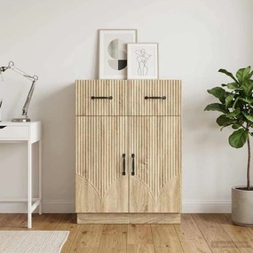 vidaXL Πλαϊνό γραφείο με συρτάρι Sonoma Δρυς 66 x 34,5 x 87 εκ.
