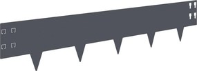 vidaXL Περίγραμμα γκαζόν 10 τμχ. 100 x 20 cm Steel Ανθρακί