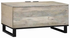 vidaXL Τραπεζάκι σαλονιού Μπεζ και Μαύρο 80 x 50 x 40 cm
