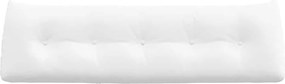 vidaXL Μαξιλάρι Πλάτης Λευκό 160 x 24 x 50 εκ ύφασμα