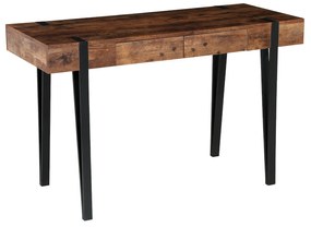 Γραφείο ArteLibre BIX Καρυδί/Μαύρο MDF/Μέταλλο 120x50x75cm-14330035