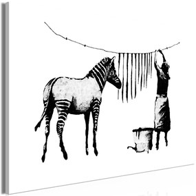 Πίνακας - Banksy: Washing Zebra (1 Part) Wide - 120x80