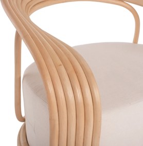 ΠΟΛΥΘΡΟΝΑ DUCHESS ΑΠΟ RATTAN ΦΥΣΙΚΟ-ΕΚΡΟΥ ΜΑΞΙΛΑΡΙ HM9478 81x59x70Y εκ.