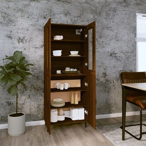 vidaXL Ντουλάπι Καφέ Δρυς 69,5 x 34 x 180 εκ. από Επεξεργασμένο Ξύλο