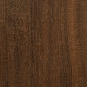 vidaXL Τραπέζι Κονσόλα με Ράφι Καφέ Δρυς 75x29x75 εκ. Επεξεργ. Ξύλο