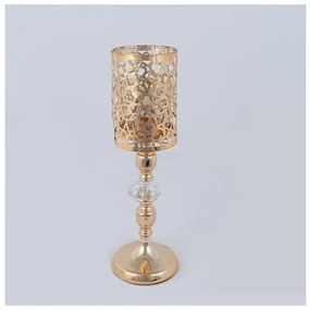 Κηροπήγιο Μεταλλικό Χρυσό 10x355cm 752-24090 Estheti-752-24090-Χρυσό 752-24090