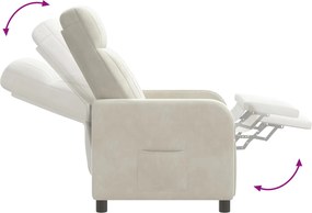 vidaXL Κάθισμα μασάζ Κρεμ Βελούδο