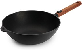 Τηγάνι Wok Αντικολλητικό Eco Logix QXR 11028WLCI-Q 28cm Black Woll 28cm Αλουμίνιο