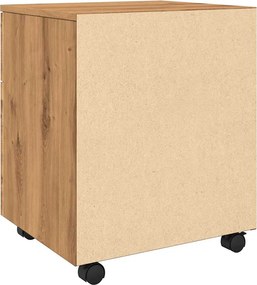 Κινητό ντουλάπι αρχείων vidaXL με τροχούς Artisan Oak