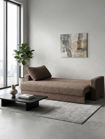 Καναπές Kleio Τριθέσιος-215φ 80β εκ.-Σοκολατί