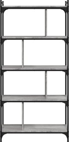 vidaXL Βιβλιοθήκη 5 Επιπέδων Γκρι Sonoma 76 x 32 x 158 εκ. Επεξ. Ξύλο