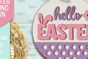 Σετ των 2 Intra απο ξύλο plywood Χρώμα wenge 3mm-4mm πάχος - Πασχαλινή Στρογγυλή Πινακίδα . Καλό Πάσχα σημάδι Δίασταση 15x15 cm INTRAFABR-97220585