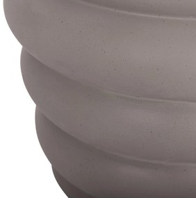 Τραπεζάκι Σαλονιού Βοηθητικό PUFFAT Fiber Cement Γκρί - Ξύλο Teak Top Φ45x46Υεκ. 45x45x46 εκ.