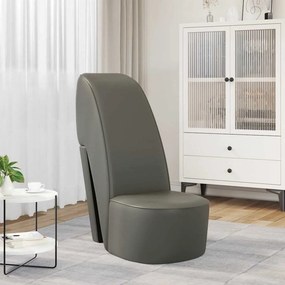 vidaXL Κάθισμα Γόβα Γκρι από Συνθετικό Δέρμα