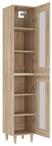 vidaXL Μπουφές Sonoma δρυς 34,5 x 34 x 180 εκ. από Επεξεργασμένο Ξύλο