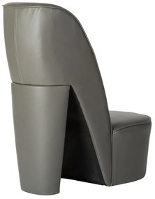 vidaXL Κάθισμα Γόβα Γκρι από Συνθετικό Δέρμα
