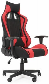Καρέκλα gaming Houston 1489, Μαύρο, Κόκκινο, 118x64x60cm, 17 kg, Με μπράτσα, Με ρόδες, Μηχανισμός καρέκλας: Κλίση | Epipla1.gr