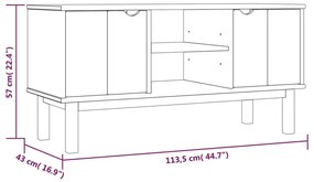 vidaXL Έπιπλο Τηλεόρασης OTTA 113,5 x 43 x 57 εκ. Μασίφ Ξύλο Πεύκου