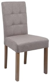 Καρέκλα Τραπεζαρίας NEW Τ-12 Fylliana Μπέζ με Grey Oak πόδια 45x45x90εκ. 2αδα 45x45x90 εκ.