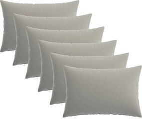 vidaXL Κάλυμμα Μαξιλαριού 6 pcs HEERLEN Γκρι 50 x 80 cm Πολυεστέρας