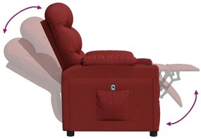 vidaXL Πολυθρόνα Ανακλινόμενη Ηλεκτρική Μπορντό Υφασμάτινη