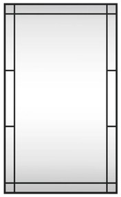 vidaXL Καθρέφτης Ορθογώνιος Μαύρος 60 x 100 εκ. από Σίδερο