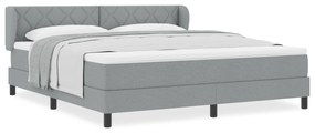 vidaXL Κρεβάτι με Στρώμα Φωτεινό Γκρι 180x200 εκ. Υφάσματος
