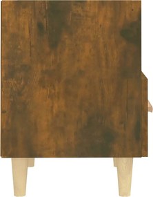 vidaXL Κομοδίνα 2 τεμ. Καπνιστή Δρυς 40 x 35 x 47 εκ.