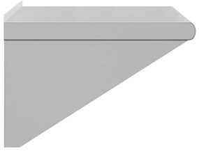 vidaXL Ράφι Τοίχου Ασημί 50x45x31 εκ. Ανοξείδωτο Ατσάλι