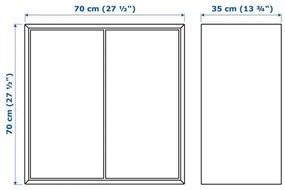 EKET μονάδα αποθήκευσης τοίχου, 70x35x70 cm 694.352.22