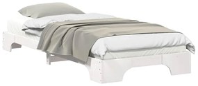 vidaXL Κρεβάτι δαπέδου με αποθήκευση Λευκό 100 x 210 cm ξύλο