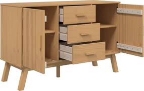 vidaXL Μπουφές OLDEN Καφέ 114 x 43 x 73,5 εκ. από Μασίφ Ξύλο Πεύκου
