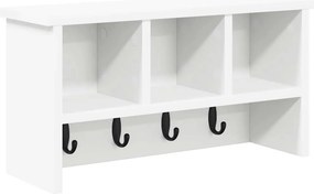vidaXL Τοίχου Κρεμάστρα Επιτοίχιο Λευκό 50 x 16 x 26 εκ