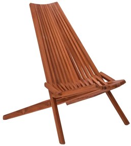 Καρέκλα - Πολυθρόνα Phoenox πτυσσόμενη φυσικό teak ξύλο 101x63x80 εκ. 65x90x87 εκ.