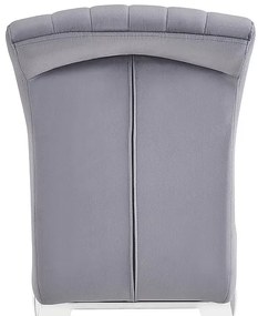 CHAIR PRINCE VELVET CHROME / GRAY TAP. 195 DIOMMI PRINCEVSZCH