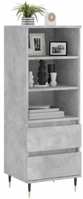 vidaXL Ντουλάπι Γκρι Σκυρ. 40x36x110 εκ. από Επεξεργασμένο Ξύλο