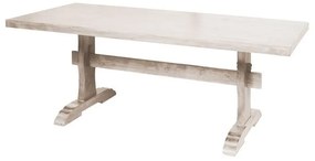 MAISON WESTERN Τραπέζι Τραπεζαρίας, Ξύλο Mango Antique Άσπρο