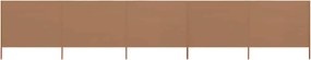 vidaXL Προστατευτικό Αέρα με 5 Πάνελ Taupe 600 x 120 εκ. Υφασμάτινο