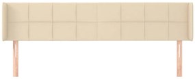 vidaXL Κεφαλάρι με Πτερύγια Κρεμ 203x16x78/88 εκ. Υφασμάτινο