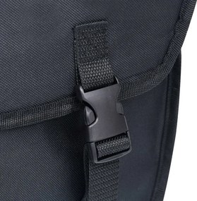 vidaXL Τσάντα Σχάρας Ποδηλάτου Μονή Αδιάβροχη Μαύρη 21 Λίτρων
